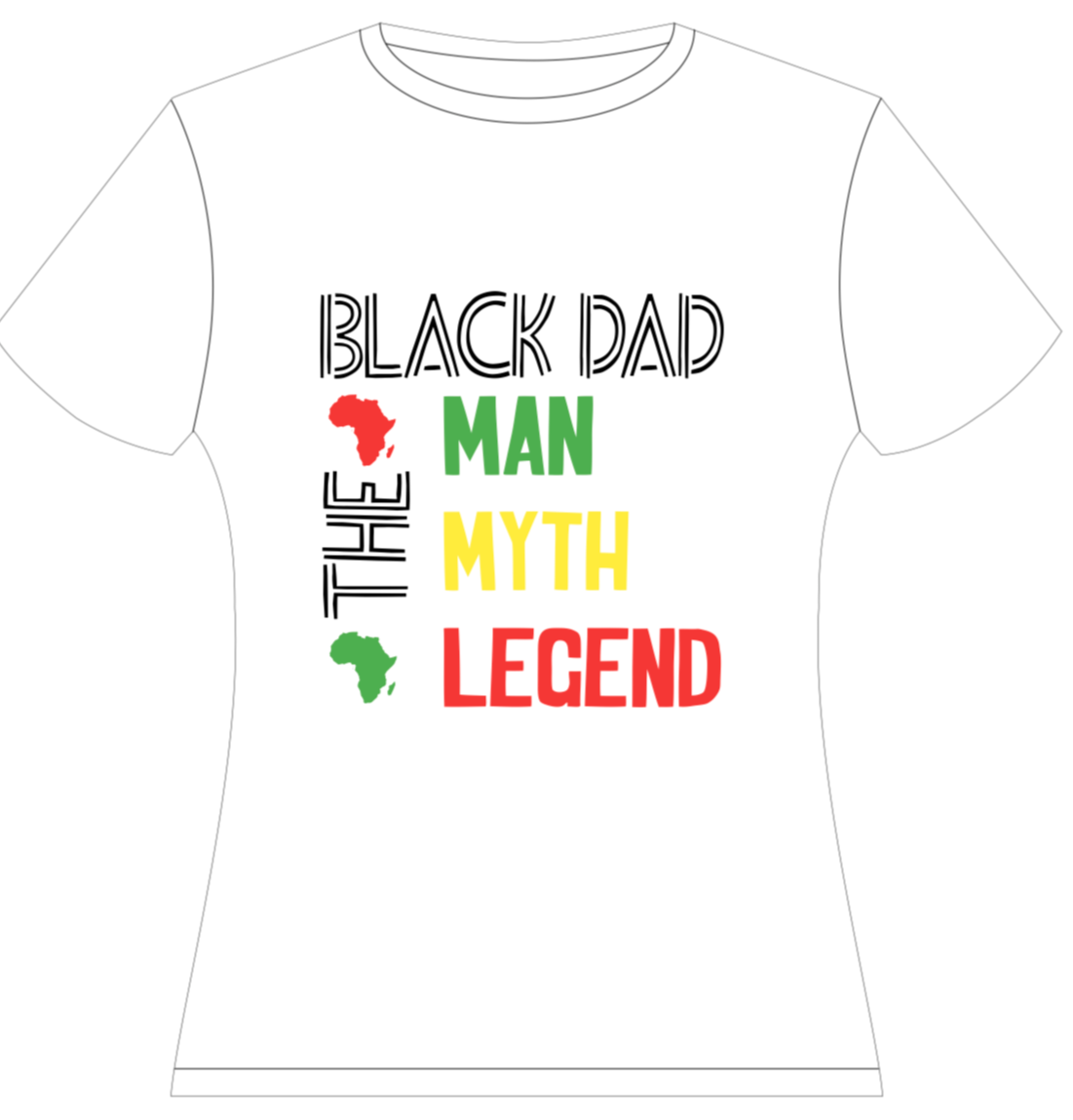 Black Dad | Man, Myth, Legend - Unisex T-Shirt